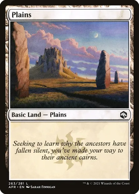 Plains, Magic card AFR 263 — Adventures in the Forgotten Realms set