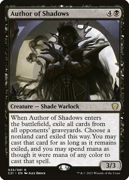 Author of Shadows, Magic card C21 35 — Commander 2021 set
