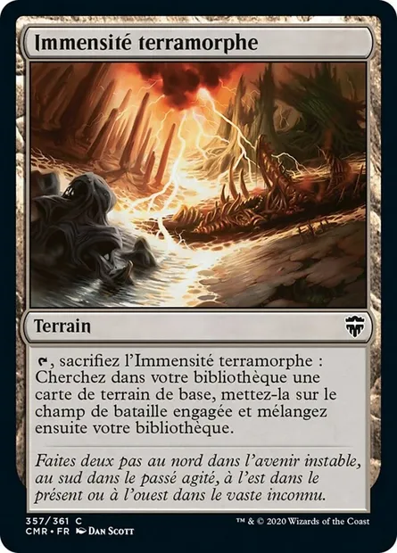 Immensité terramorphe, carte Magic CMR 357 — extension Commander Legends