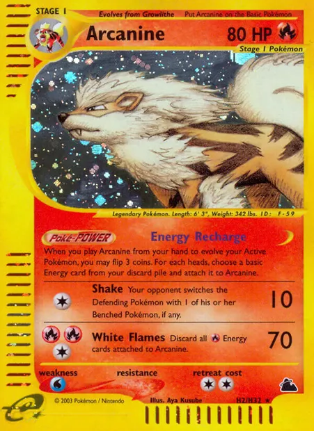 Arcanin, carte Pokémon SK H02 — extension Skyridge