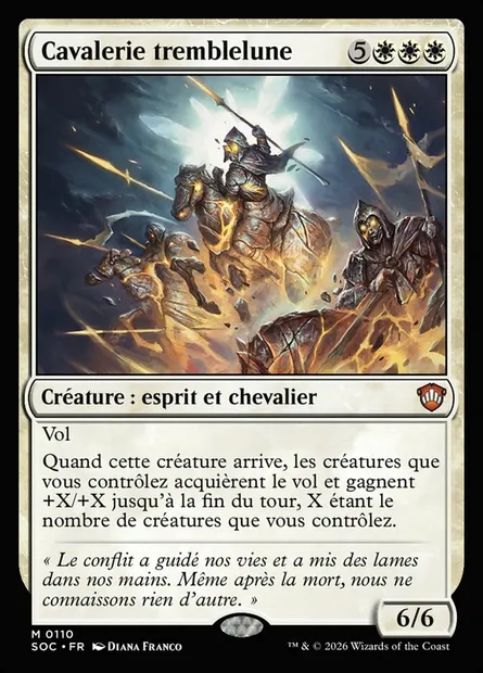 Cavalerie tremblelune, carte Magic SOC 110 — extension Secrets of Strixhaven Commander