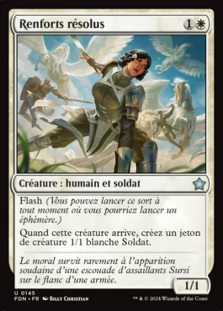 Renforts résolus, carte Magic FDN 145 — extension Foundations