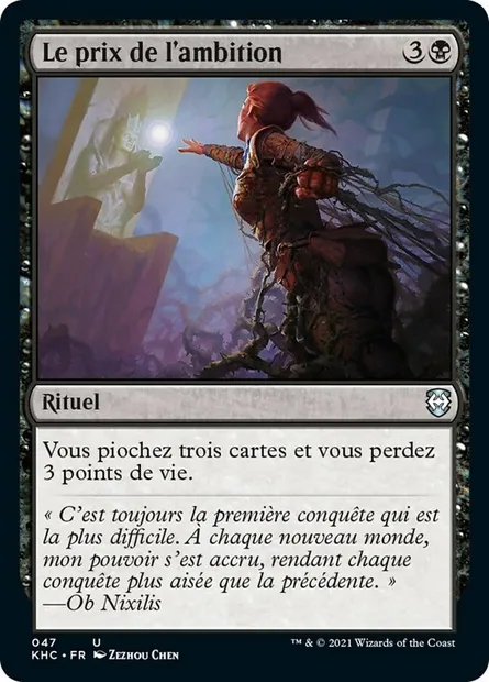 Le prix de l'ambition, carte Magic KHC 47 — extension Kaldheim Commander