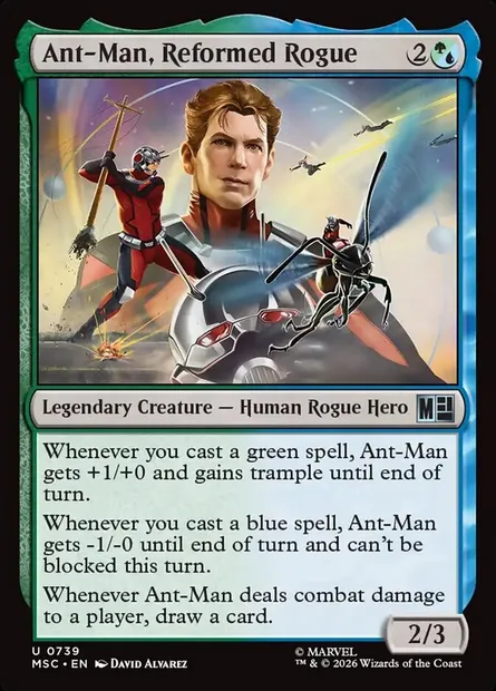 Ant-Man, Reformed Rogue, Magic card MSC 739 — Marvel Super Heroes Commander set