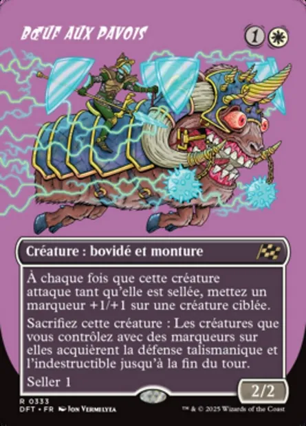 Bœuf aux pavois, carte Magic DFT 333 — extension Aetherdrift