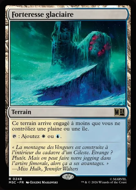 Forteresse glaciaire, carte Magic MSC 248 — extension Marvel Super Heroes Commander