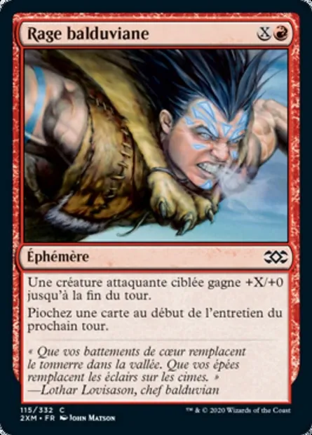 Rage balduviane, carte Magic 2XM 115 — extension Double Masters