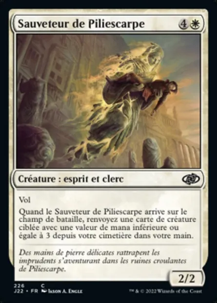 Sauveteur de Piliescarpe, carte Magic J22 226 — extension Jumpstart 2022
