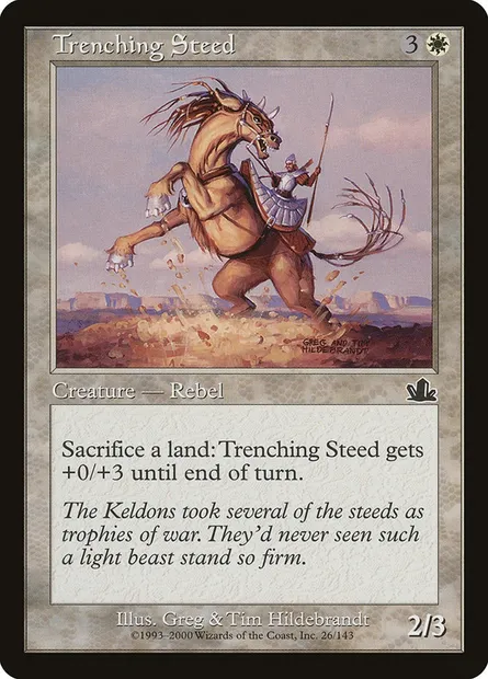 Trenching Steed, Magic card PCY 26 — Prophecy set
