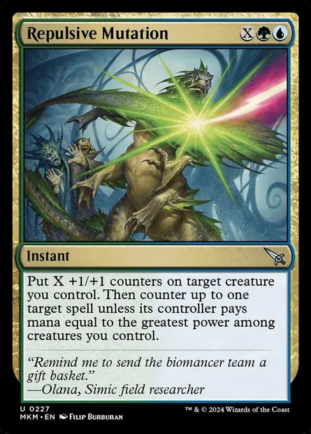 Repulsive Mutation, Magic card MKM 227 — Murders at Karlov Manor set