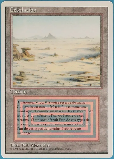 Désolation, carte Magic 3ED 282 — extension Revised Edition