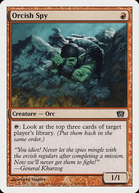 Orcish Spy, Magic card 8ED 208 — Eighth Edition set