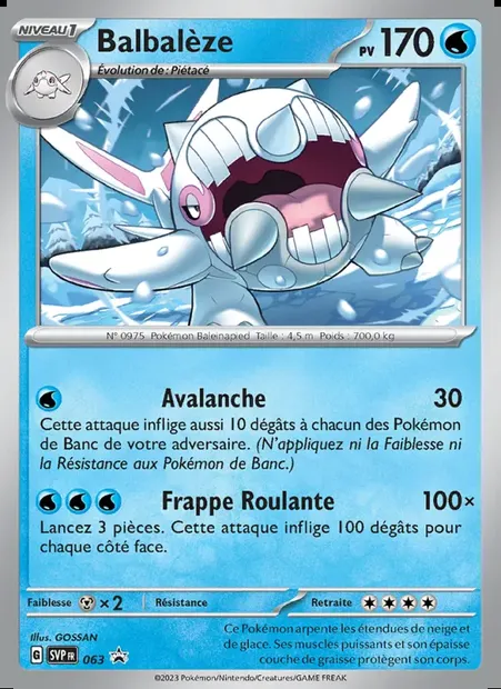 Balbalèze, carte Pokémon PR-SV 063 — extension SVP Black Star Promos