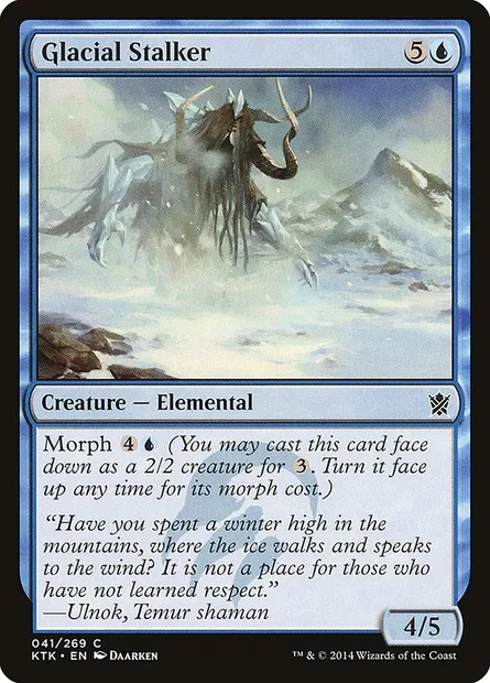 Glacial Stalker, Magic card KTK 41 — Khans of Tarkir set