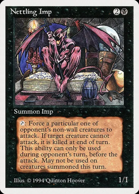 Nettling Imp, Magic card SUM 119 — Summer Magic / Edgar set