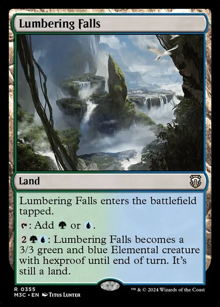 Lumbering Falls, Magic card M3C 355 — Modern Horizons 3 Commander set