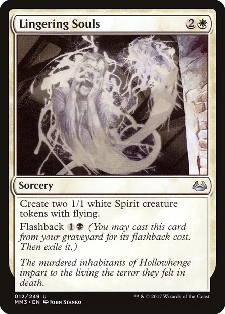 Lingering Souls, Magic card MM3 12 — Modern Masters 2017 set
