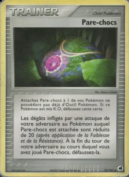 Pare-chocs, carte Pokémon DF 72 — extension EX Île des Dragons