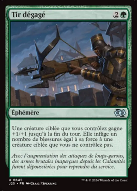 Tir dégagé, carte Magic J25 645 — extension Foundations Jumpstart