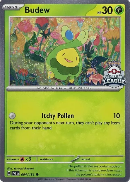 Budew, Pokémon card LGP 004-5 — League Promos set