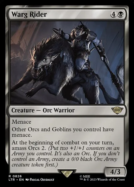 Warg Rider, Magic card LTR 826 — The Lord of the Rings: Tales of Middle-earth set