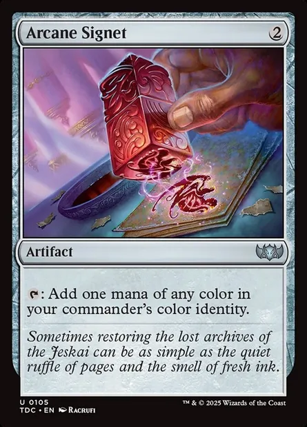 Arcane Signet, Magic card TDC 105 — Tarkir: Dragonstorm Commander set