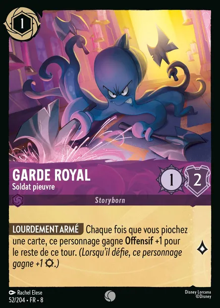 Garde royal - Soldat pieuvre, carte Disney Lorcana CH8-052 — extension Le Règne de Jafar