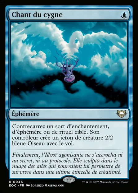 Chant du cygne, carte Magic EOC 46 — extension Edge of Eternities Commander