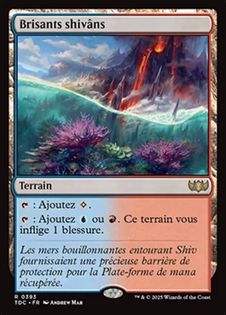 Brisants shivâns, carte Magic TDC 393 — extension Tarkir: Dragonstorm Commander