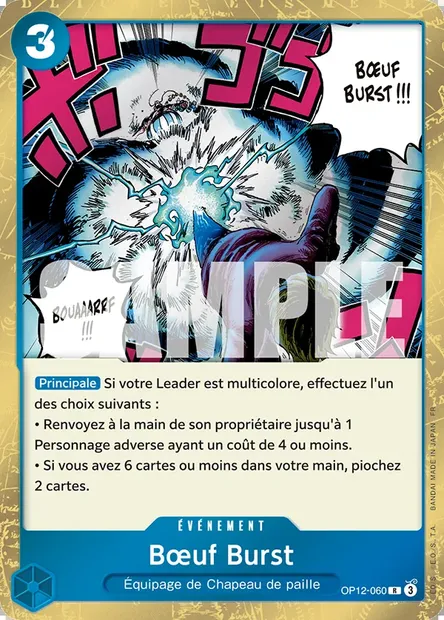 Bœuf Burst, carte One Piece OP12-060 — extension L'HÉRITAGE DU MAÎTRE