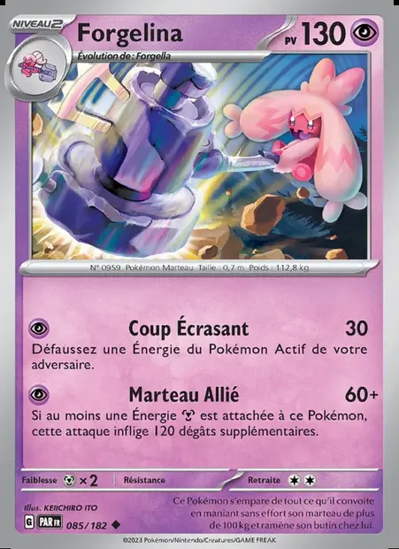 Forgelina, carte Pokémon PAR 085 — extension Faille Paradoxe