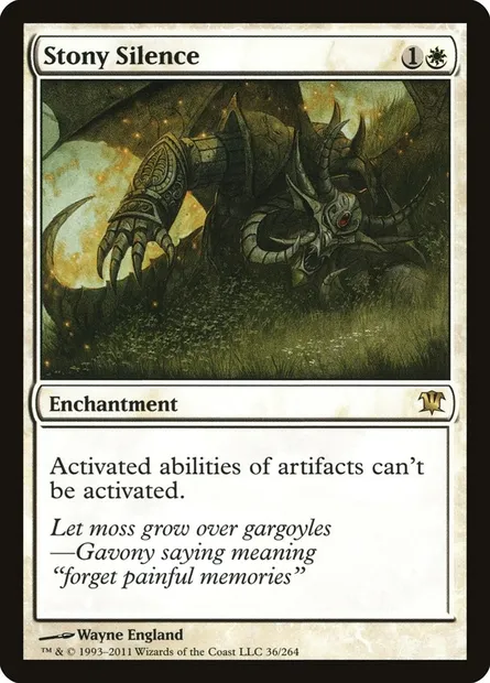 Stony Silence, Magic card ISD 36 — Innistrad set