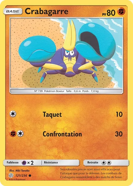 Crabagarre, carte Pokémon CEC 121 — extension Éclipse Cosmique