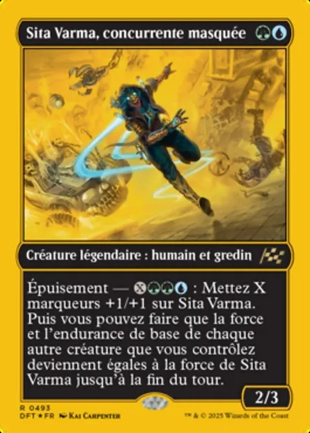 Sita Varma, concurrente masquée, carte Magic DFT 493 — extension Aetherdrift