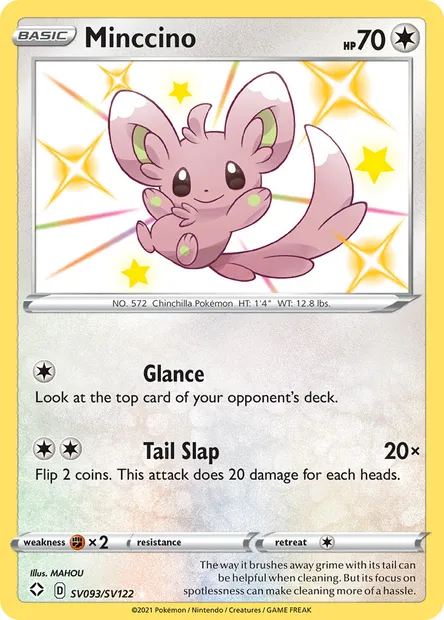 Minccino, Pokémon card SHF SV093 — Shining Fates set
