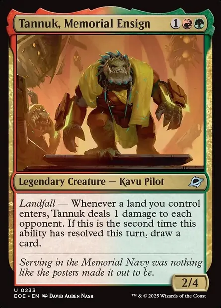 Tannuk, Memorial Ensign, Magic card EOE 233 — Edge of Eternities set