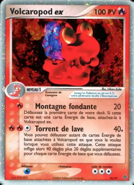 Volcaropod ex, carte Pokémon DR 95 — extension EX Dragon