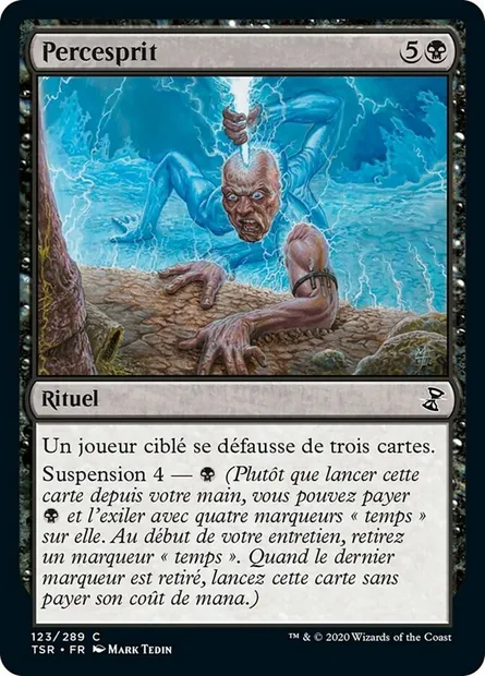 Percesprit, carte Magic TSR 123 — extension Spirale Temporelle Remastered