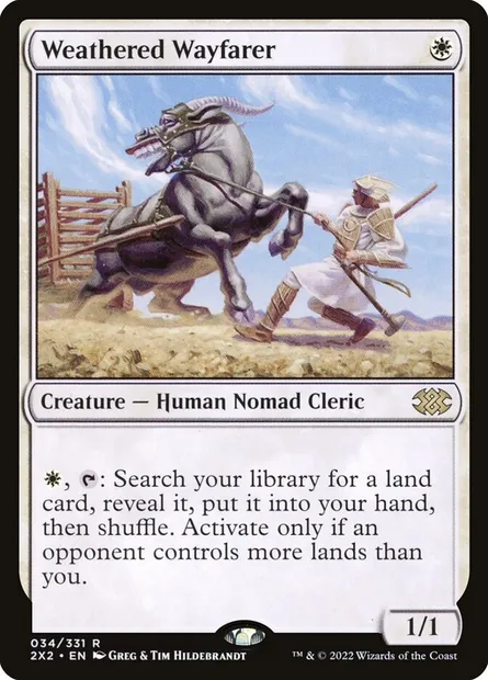 Weathered Wayfarer, Magic card 2X2 34 — Double Masters 2022 set