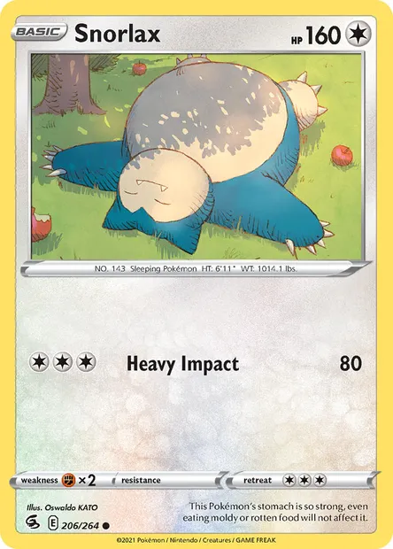 Snorlax, Pokémon card FST 206 — Fusion Strike set