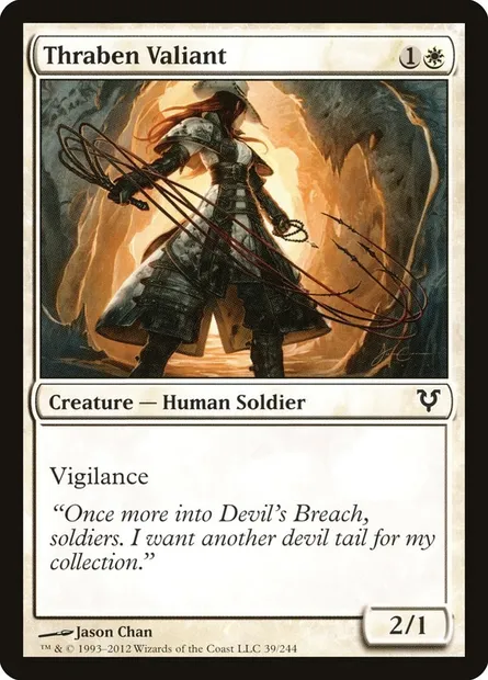 Thraben Valiant, Magic card AVR 39 — Avacyn Restored set