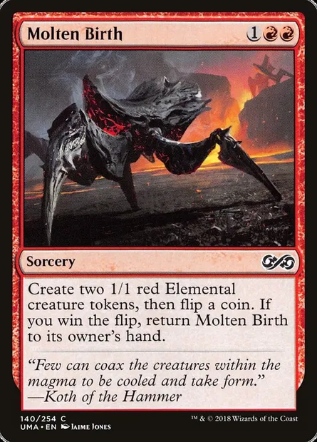 Molten Birth, Magic card UMA 140 — Ultimate Masters set