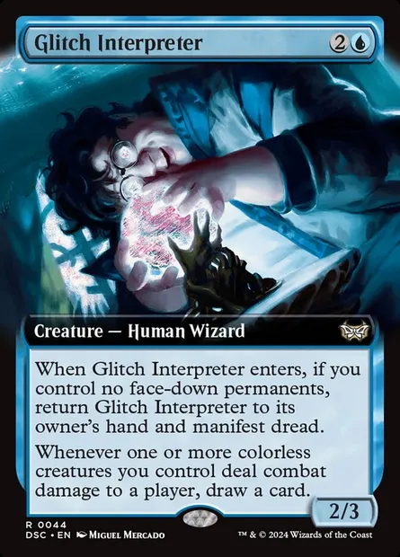 Glitch Interpreter, Magic card DSC 44 — Duskmourn: House of Horror Commander set