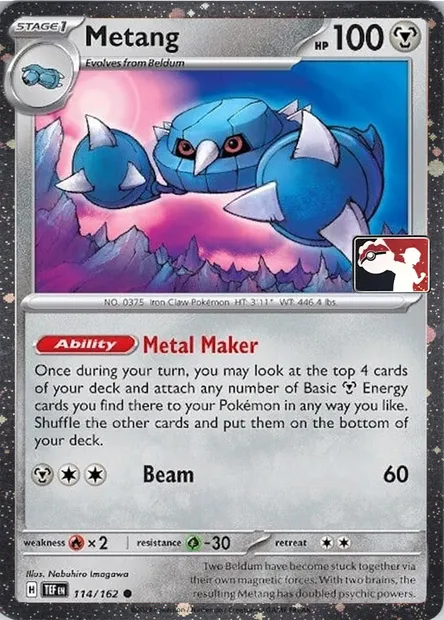 Métang, carte Pokémon PPS 114-4 — extension Play! Pokémon Prize Pack Series
