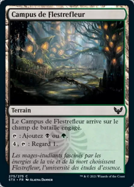 Campus de Flestrefleur, carte Magic STX 275 — extension Strixhaven: l'Académie des Mages