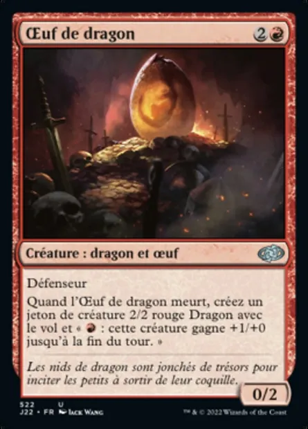 Œuf de dragon, carte Magic J22 522 — extension Jumpstart 2022