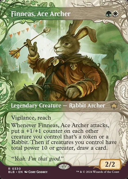 Finneas, Ace Archer, Magic card BLB 330 — Bloomburrow set