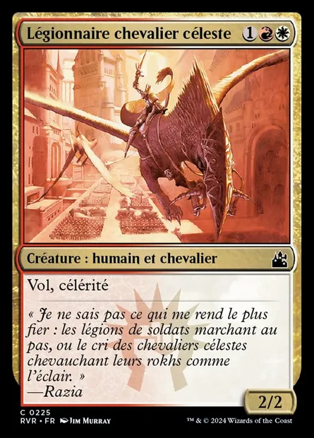 Légionnaire chevalier céleste, carte Magic RVR 225 — extension Ravnica Remastered