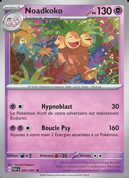 Noadkoko, carte Pokémon PAF 024 — extension Destinées de Paldea