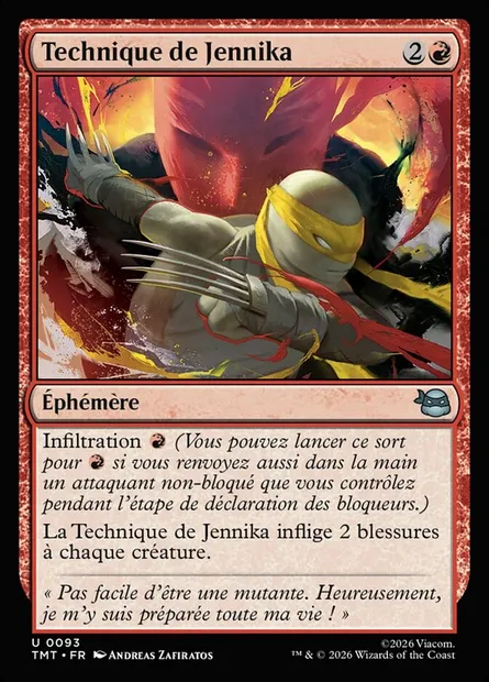 Technique de Jennika, carte Magic TMT 93 — extension Teenage Mutant Ninja Turtles